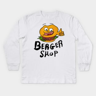 Burger Shop Kids Long Sleeve T-Shirt